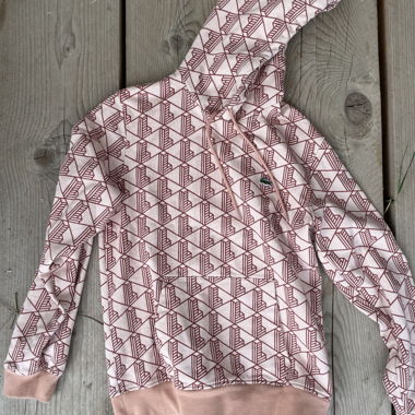 Felpa Lacoste rosa con motivo