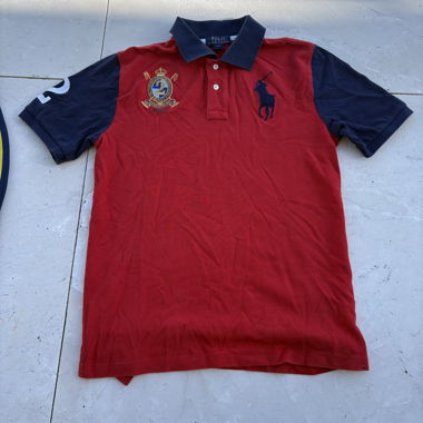 Big Pony Polo Shirt red dark blue