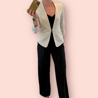 Beige linen Blazer from H&M