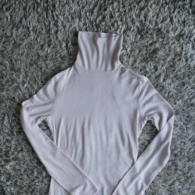 Pull fin à col roulé rosé Promod