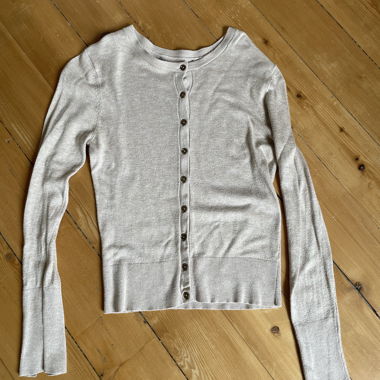 Gilet boutonné beige