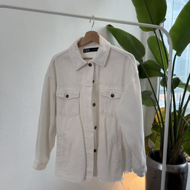 Zara corduroy jacket white