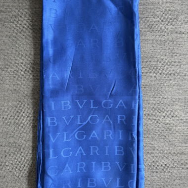 Foulard logo BVLGARI bleu