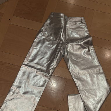 Mango Hose Silber, Gr. S