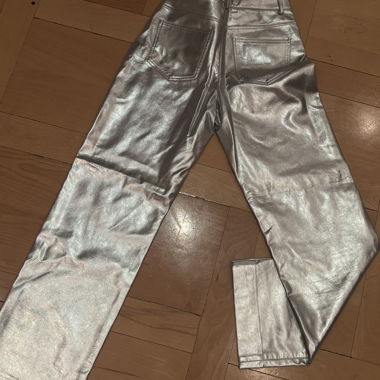 Mango Hose Silber, Gr. S