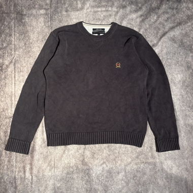 Tommy Hilfiger Pullover – Blau mit Logo-Emblem M