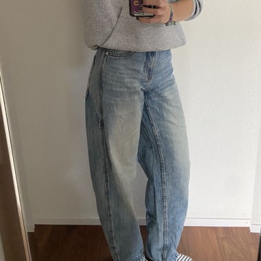 Wide balloon carpenter jeans