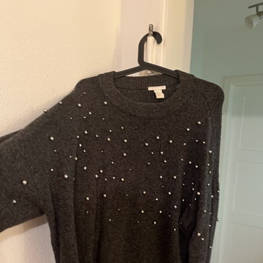 Winterpulli mit Perlen