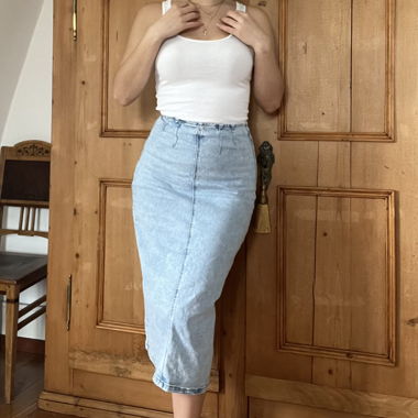 Langer Jeansrock