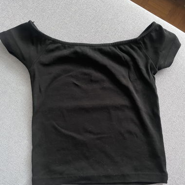 Black off-shoulder top