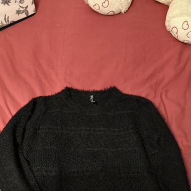 black sweater