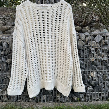Pull en maille blanc