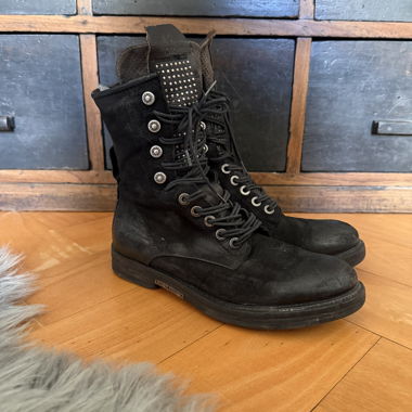 Schwarze hohe AS.98 Stiefel