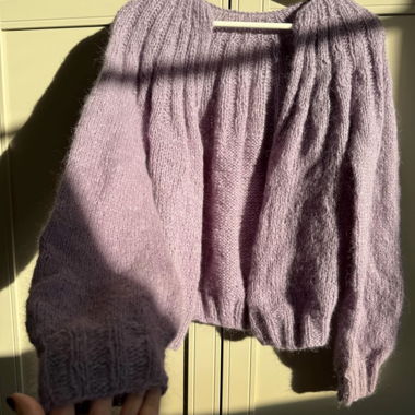 Cardigan lavorato a mano in mohair e seta – nuovo