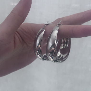 Silver-coloured Hoop Earrings