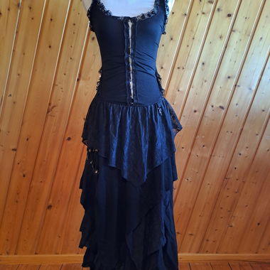 Gothic Spitzenkleid schwarz