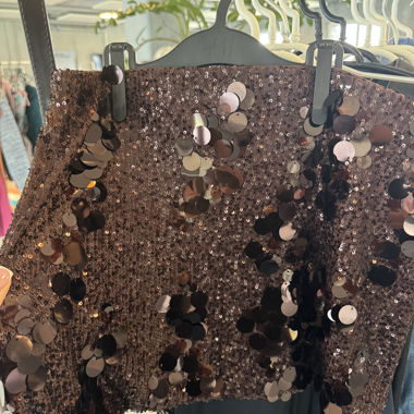 Bershka Pailletten Rock braun