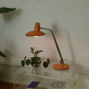 Orange Fase Mid Century Schreibtischlampe