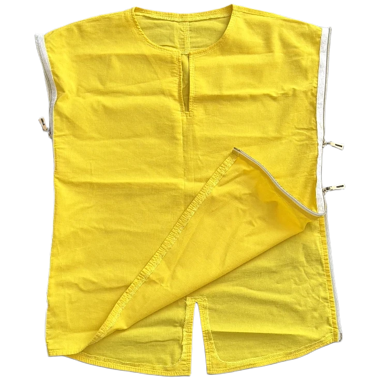 Haut jaune vif, 38 (S), zips latéraux réglables