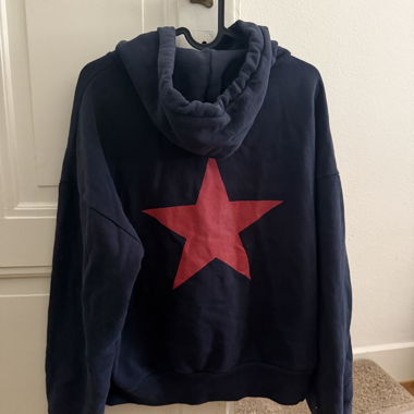 Navy Hoodie with Red Star