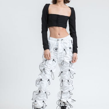 Pantalon cargo blanc 99%is GOBCHANG