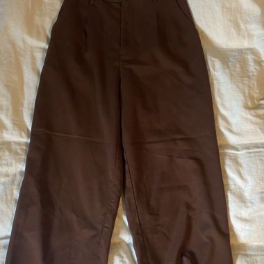 H&M Brown Fabric Trousers
