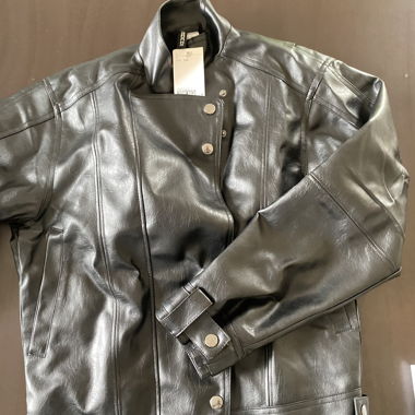 Veste en similicuir, veste biker oversize de H&M