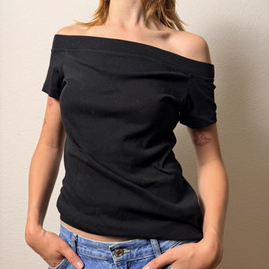 Black Off-Shoulder Top