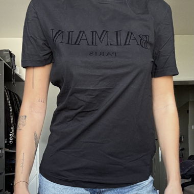 T-shirt noir Balenciaga avec logo - Taille S