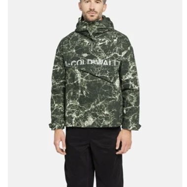 A Cold Wall windbreaker verde con cappuccio
