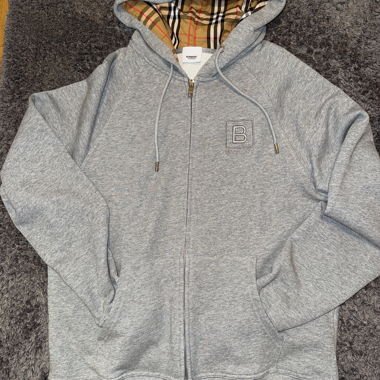 Sweat à capuche Burberry gris