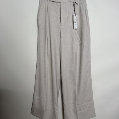 Beige weite Hosen