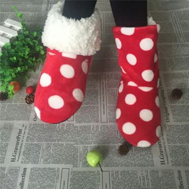 Plüsch Finken Polka dot Rot-Weiss für Gr. 35/36