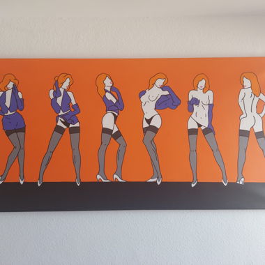 Pop Art Pin up girl - Large Painting