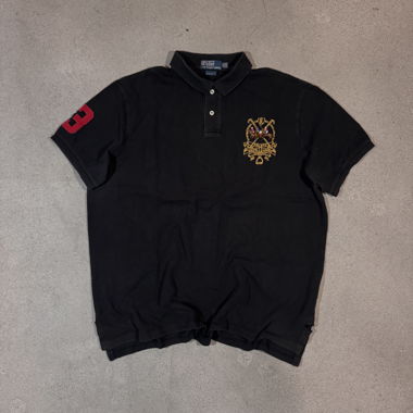 Vintage Polo Ralph Lauren Poloshirt in Schwarz