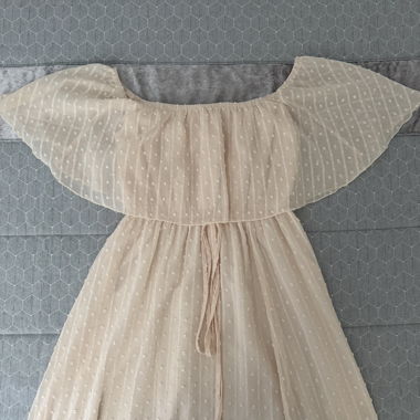 Robe longue beige