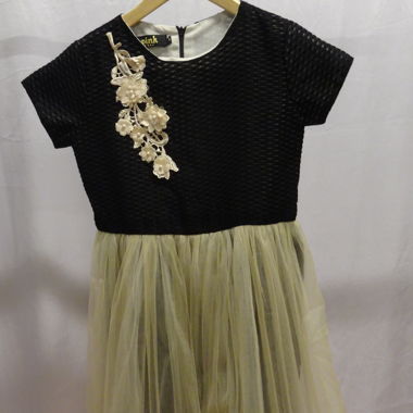 Schwarzes Teen-Kleid mit Tüllrock, Gr. 14