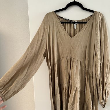 Beige Kleid Langarm