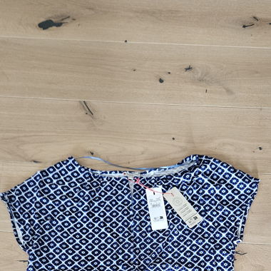 T-Shirt blau gemustert