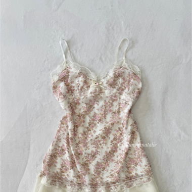 Coquette Floral Chiffon Slip Dress (S)