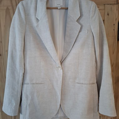 Blazer en lin, beige clair, XS