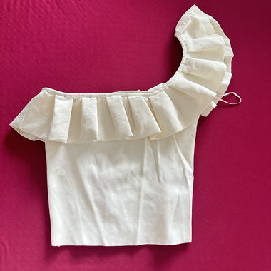 Zara One Shoulder Ruffle Top - Size S -