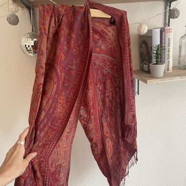 Red Paisley Scarf/Wrap
