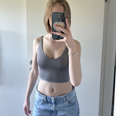 Grey crop top 