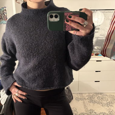 Blue Knit Sweater by Zara
