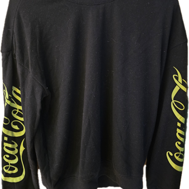 coca cola sweater black and neon green