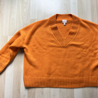 Pull orange H&M 100% laine 