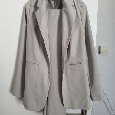 Topshop beige tall blazer and pants