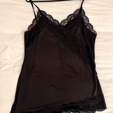 Black lace camisole top