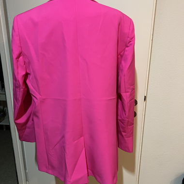 Pink blazer and trousers set